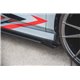 Lama sottoporta + Flaps racing D. Ford Fiesta Mk8 ST/ ST-Line 2018- Nero Opaco