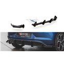 Sottoparaurti estrattore Racing posteriore+Flaps VW Polo GTI Mk6 2017- opaco
