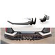 Sottoparaurti estrattore Racing posteriore Honda Civic X Type R 2018- nero