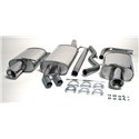 Sistema di scarico Duplex in acciaio Inox 1x100 per Audi A4 B7 2005-2008