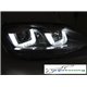 Coppia di fari U-Led con DRL vera luce diurna Volkswagen Golf VII 12- Black