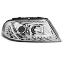 Coppia di fari a LED stile luce diurna Volkswagen Passat 3BG 00-05 Chrome