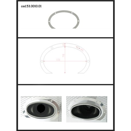 Protezione estetica inox Universale Ragazzon ovale 115x70 mm