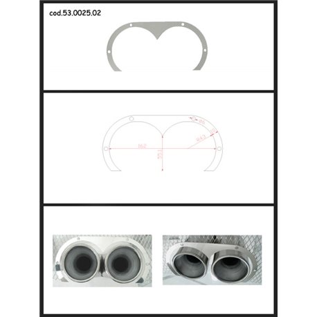 Protezione estetica inox Universale Ragazzon ovale 2x70 mm