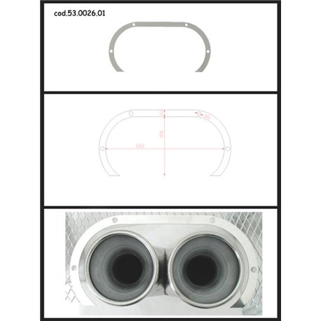 Protezione estetica inox Universale Ragazzon ovale 2x80 mm