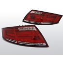 Coppia fari Led Bar posteriori Audi TT 8J 06-14 Rossi e bianchi