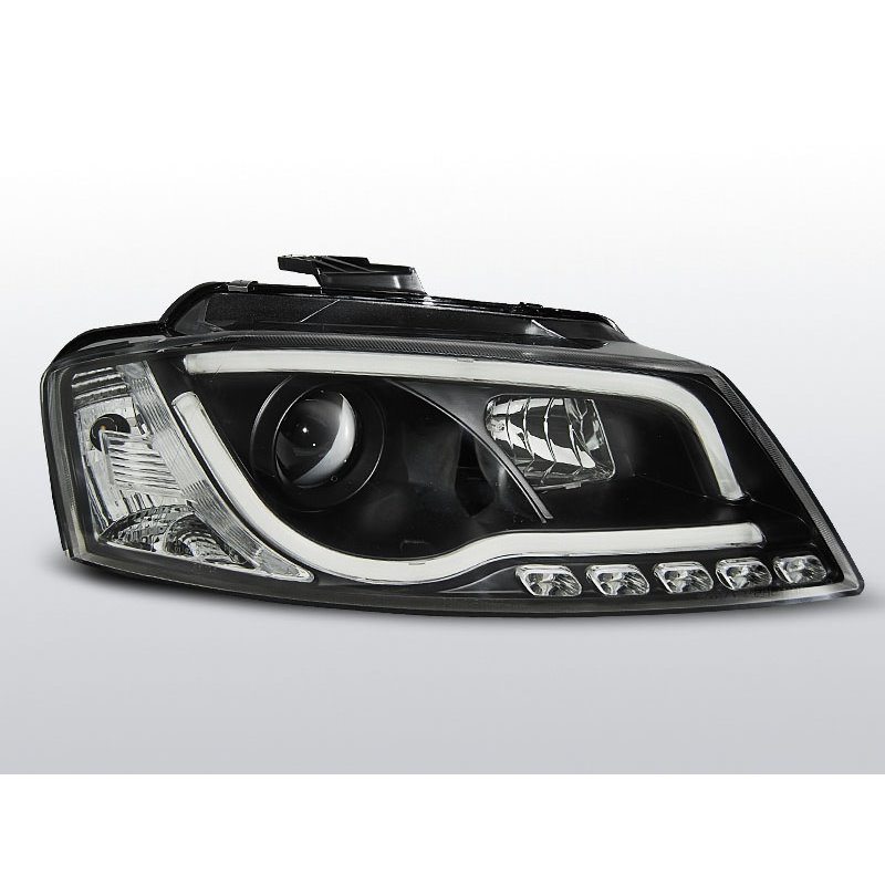 Fari Led vera luce diurna con tubo fibra ottica Audi A3 8P 08-12