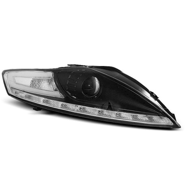Coppia di fari a Led stile luce diurna Ford Mondeo MK4 07-10 Neri