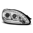 Coppia di fari a Led Tube Light Mercedes Classe S W220 98-05 Chrome