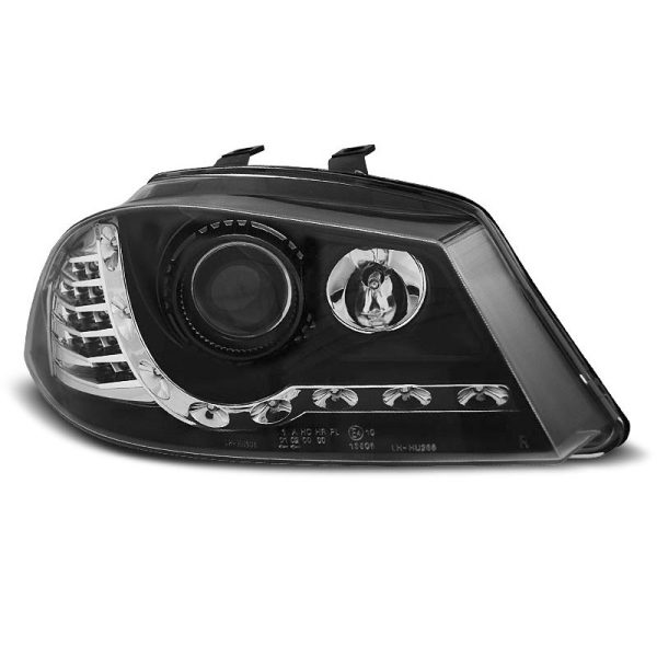 Fari Led stile luce diurna Seat Ibiza 6L 02-08 Neri
