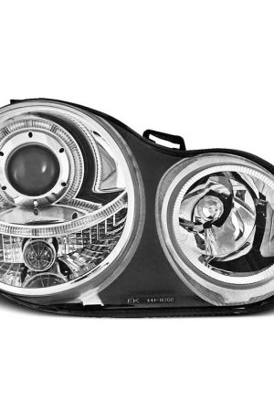 Fari Angel Eyes Volkswagen Polo 9N 01-05 Chrome