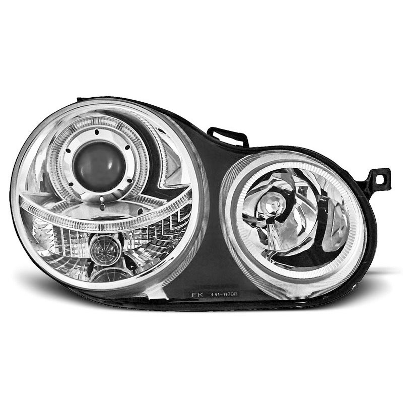 Fari Angel Eyes Volkswagen Polo 9N 01-05 Chrome
