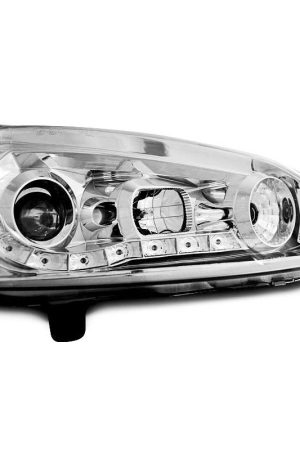 Coppia di fari a Led stile luce diurna Volkswagen Golf V 03-09 Chrome