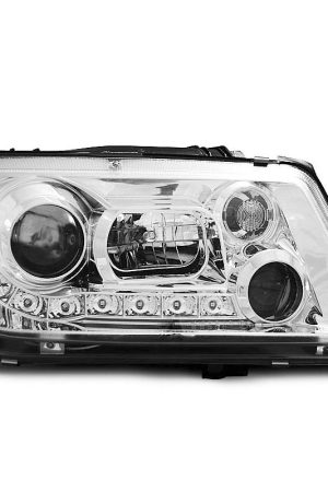 Coppia di fari a Led stile luce diurna Volkswagen Bora 98-05 Chrome