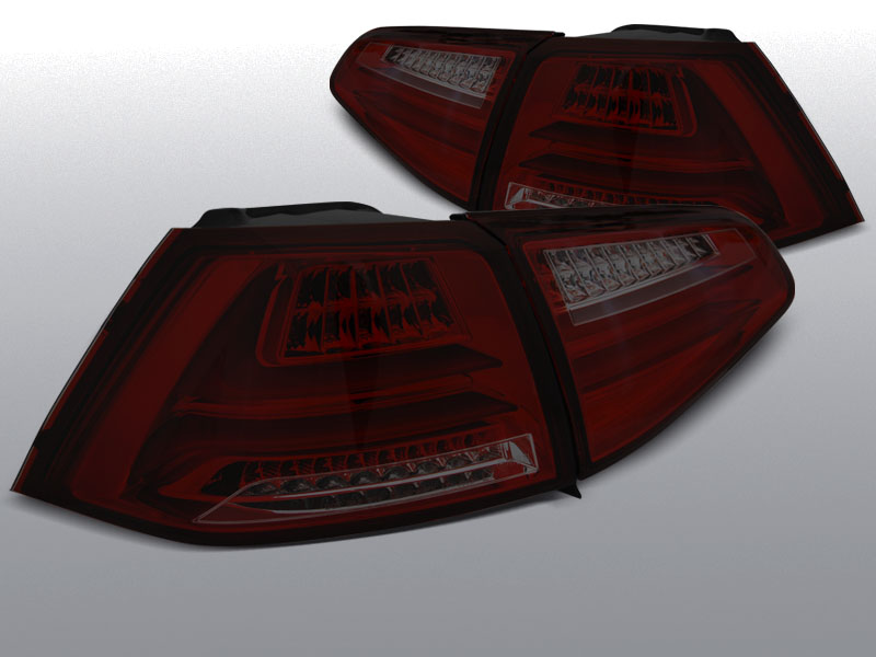 Coppia fari Led Bar posteriori Volkswagen Golf VII 13- Rossi Fume