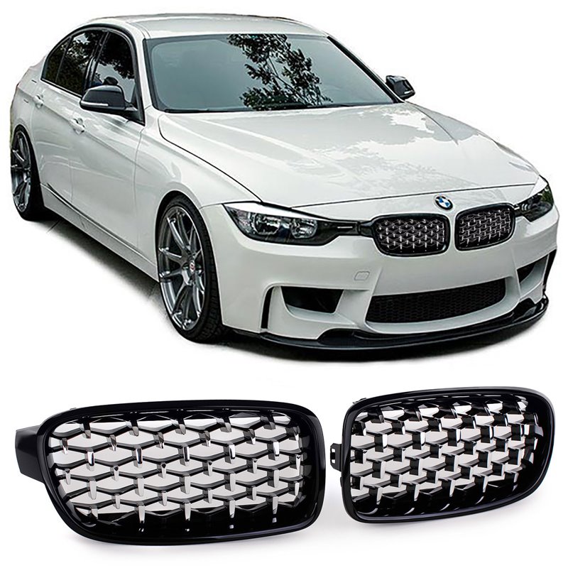 Griglia Calandra Anteriore BMW F30 F31, Nero Lucido, Modelli Pre-Restyling (2011-2015)