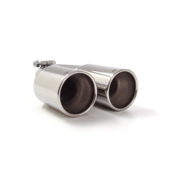 Terminale inox rotondo 2x80 universale Ragazzon entrata 50 mm