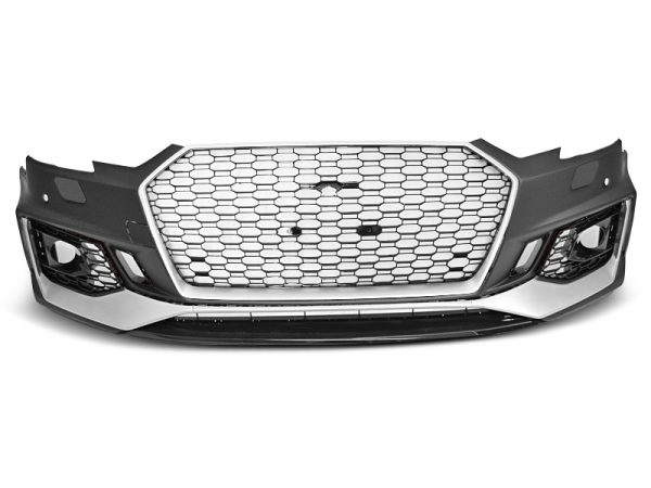 Paraurti anteriore Audi A4 B9 15-19 RS4 Style Black (PDC) Silver