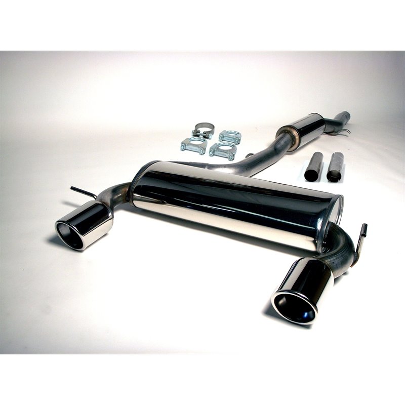 Sistema di scarico in acciaio Inox 2x100 per Audi TT 8N Coupé / Roadster