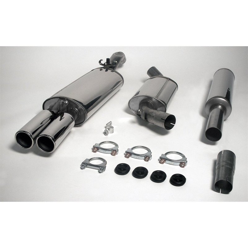 Sistema di scarico in acciaio Inox 2x80 per Volkswagen Golf II 16V