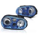 Fari Angel Eyes Volkswagen Golf IV 97-03 Blue