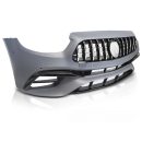 Paraurti anteriore Mercedes W213 20-23 Sport Style PDC Nero e chrome