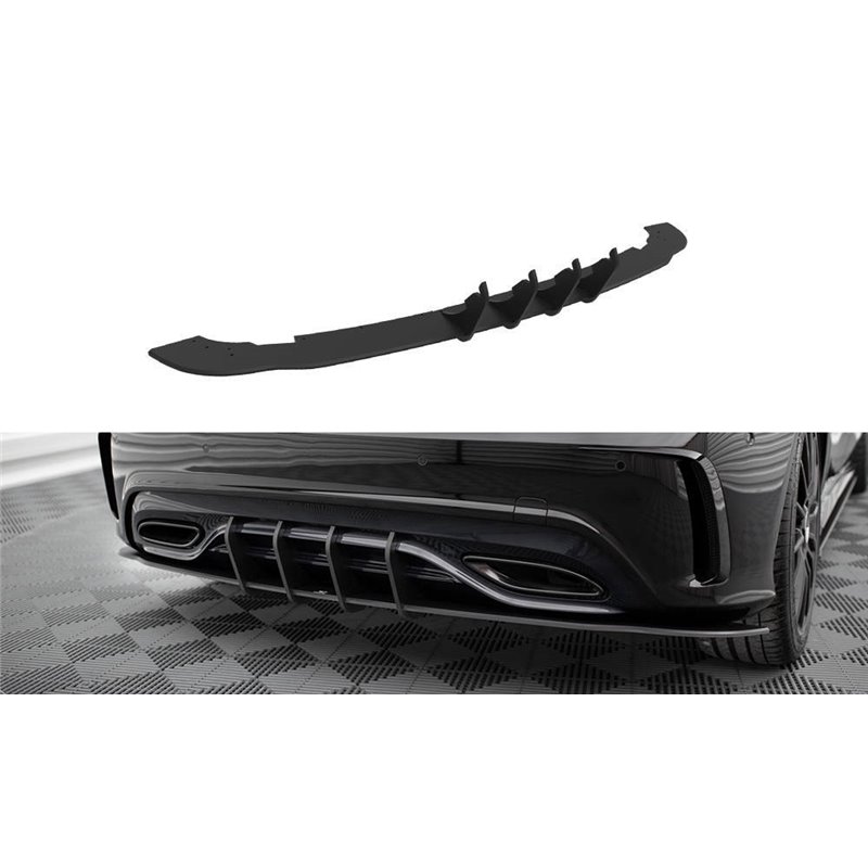 Spoiler Adesivo Per Mercedes Classe A /B, Lama Sotto Paraurti Minigonne Fibra Di Carbonio Nero Fless I70781