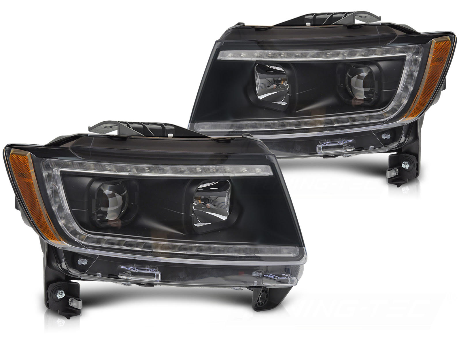Fari anteriori Tube light Jeep Gran Cherokee (WK2) 2011-2013 Neri