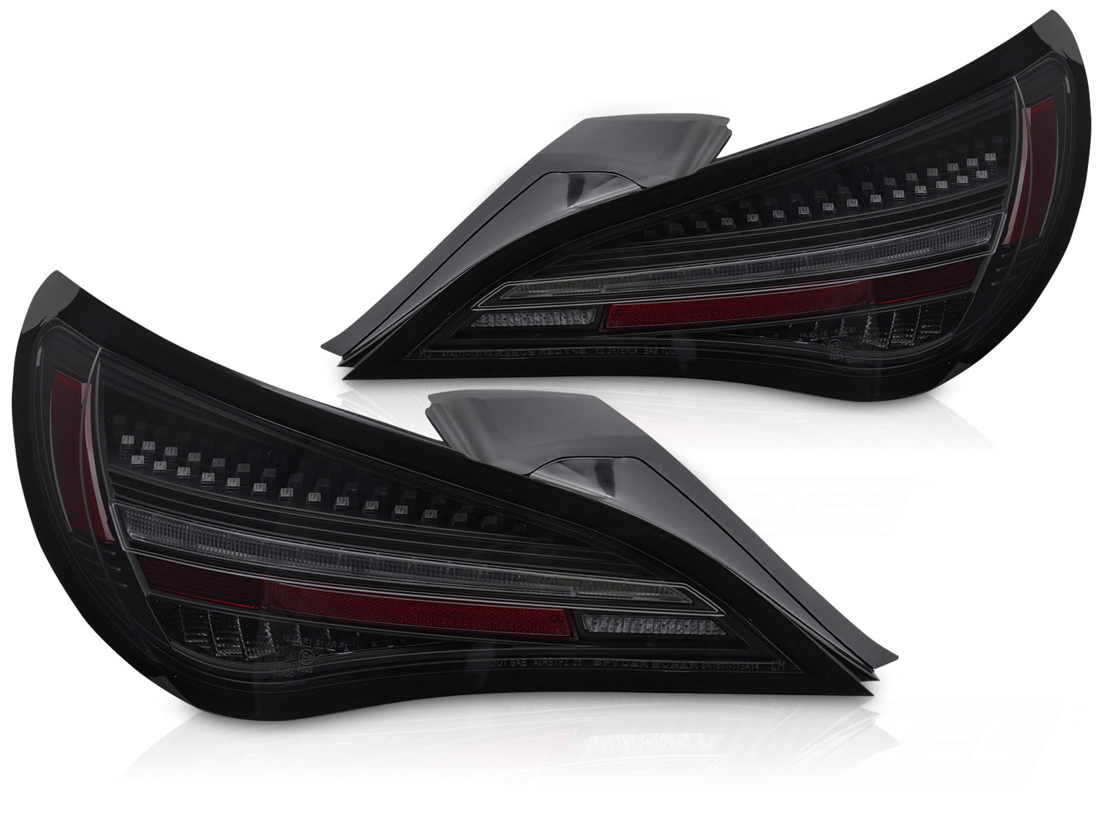 Coppia fari LED e DTS posteriori Mercedes CLA C117 2013-2016 Neri Fume