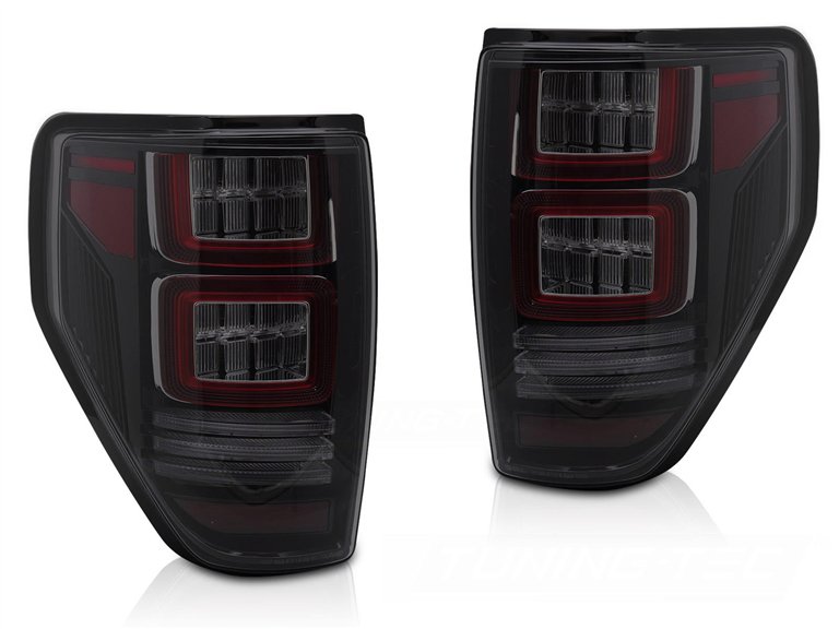 Fari posteriori Full Led e DTS Ford F150 MK12 2008-2014 Neri Fume