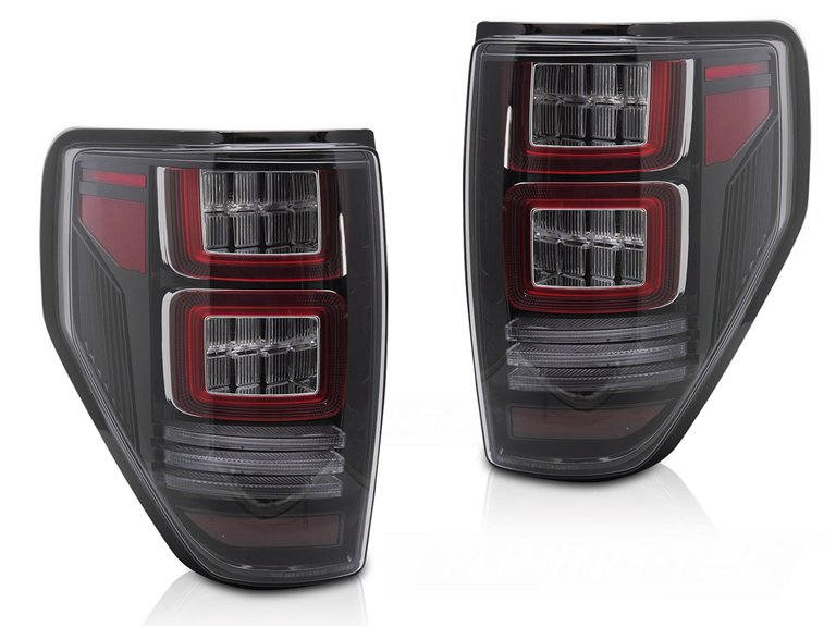 Fari posteriori Full Led e DTS Ford F150 MK12 2008-2014 Neri 