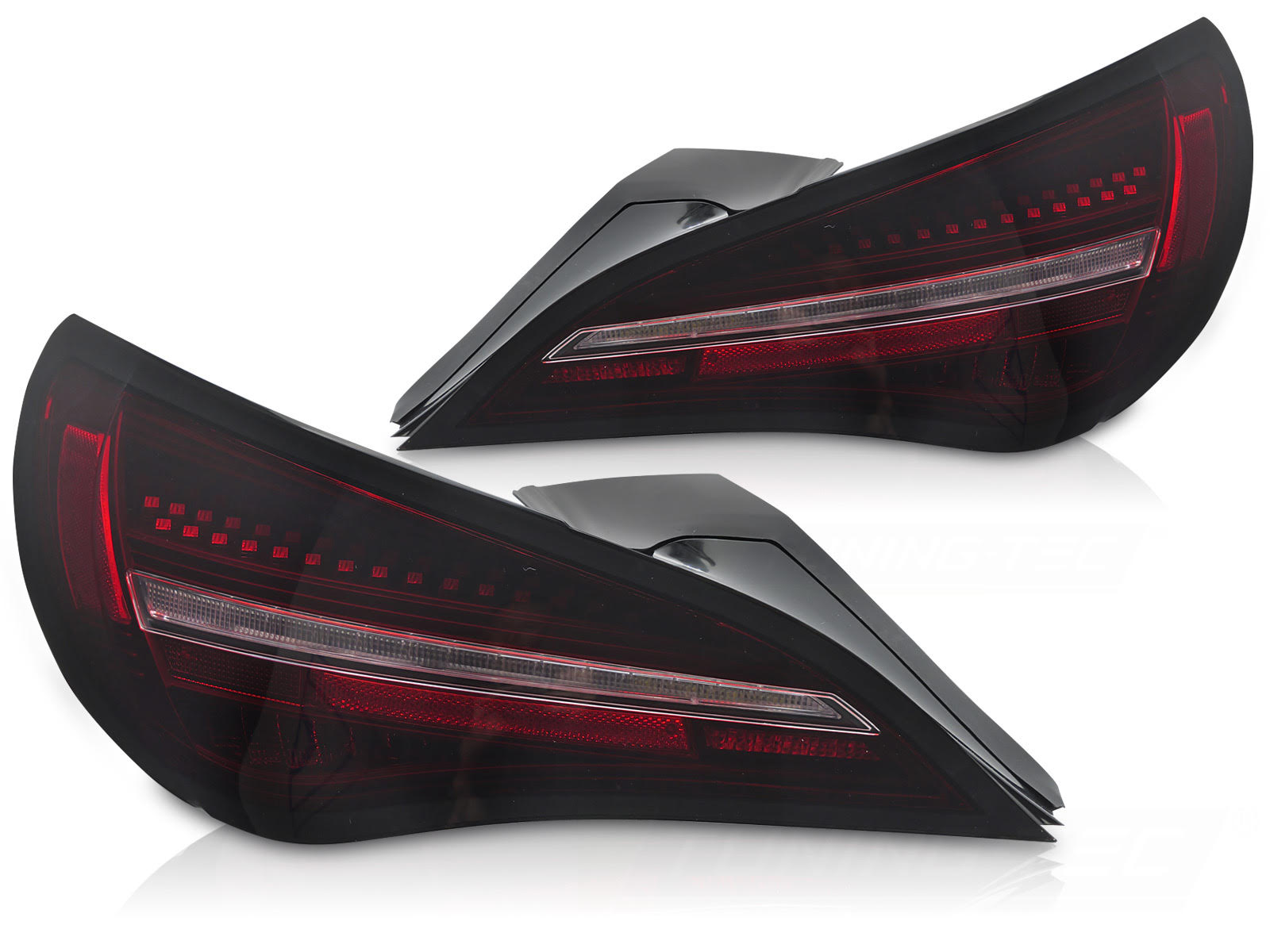 Coppia fari LED e DTS posteriori Mercedes CLA C117 2013-2016 Neri e rossi