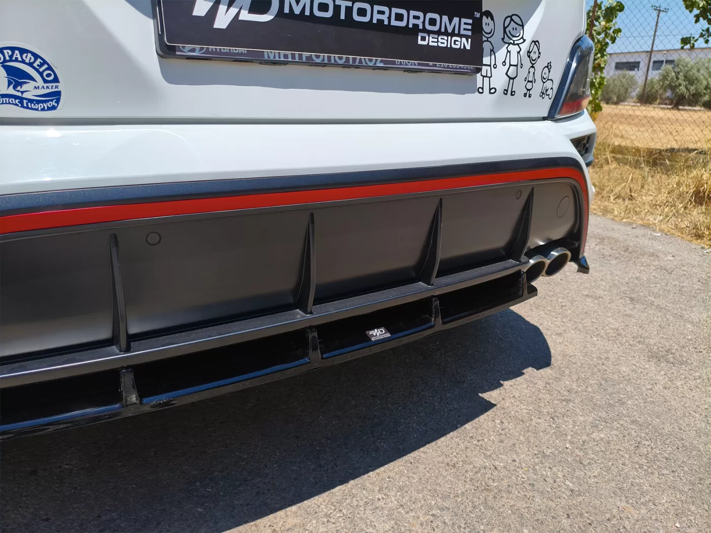 Sottoparaurti estrattore posteriore Hyundai Kona N-Line Mk1 Facelift 2020-2023 - immagine 4