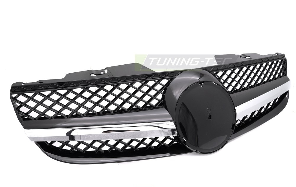 Griglia calandra anteriore Mercedes SL R230 2006-2008 Nero lucido e cromato