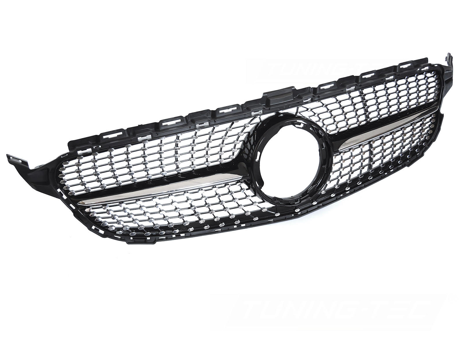 Griglia calandra anteriore Mercedes W205 W205 18-21 / S205 18-21 / C205 18-23 / A205 18-23 Nero lucido e Cromato