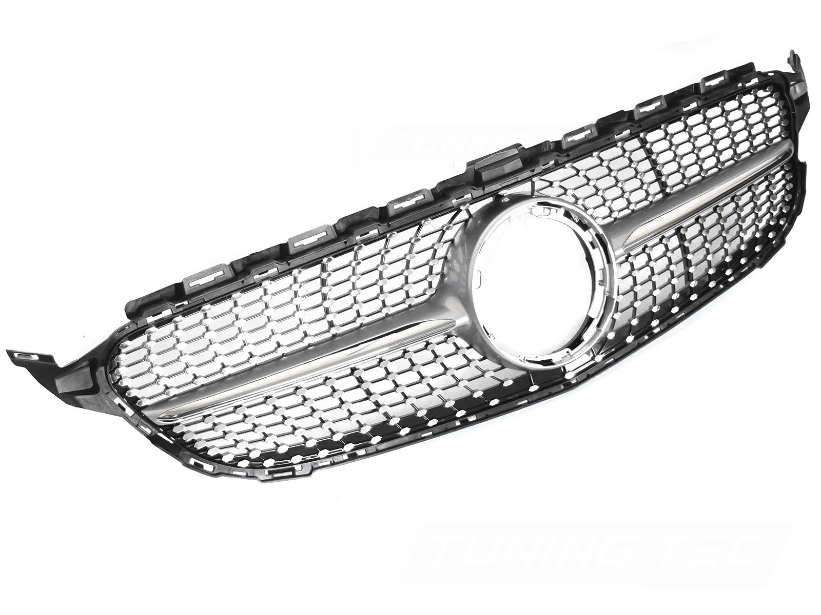 Griglia calandra anteriore Mercedes W205 18-21 / S205 18-21 / C205 18-23 / A205 18-23 Argento e Cromata