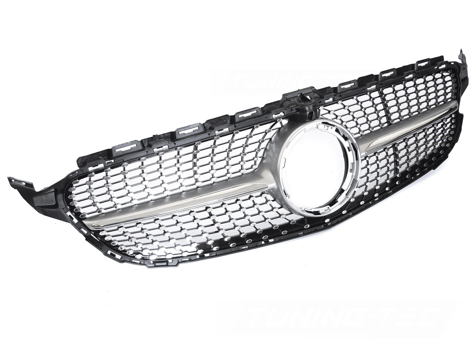 Griglia calandra anteriore Mercedes W205 18-21 / S205 18-21 / C205 18-23 / A205 18-23 Argento e Cromata