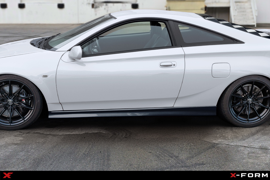 Minigonne Sottoporta Toyota Celica T23 VII 1999-2005 Nere lucide - immagine 2