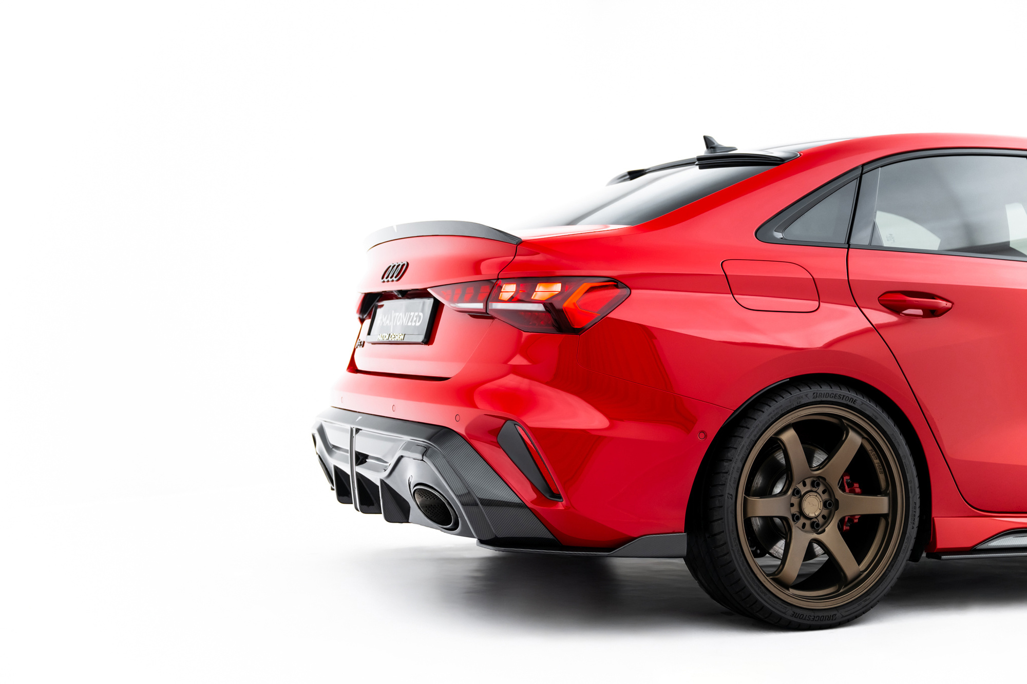 Estensione spoiler in carbonio V.2 Audi RS3 / S3 / A3 S-Line / A3 Berlina 8Y 2020-2024 - immagine 4