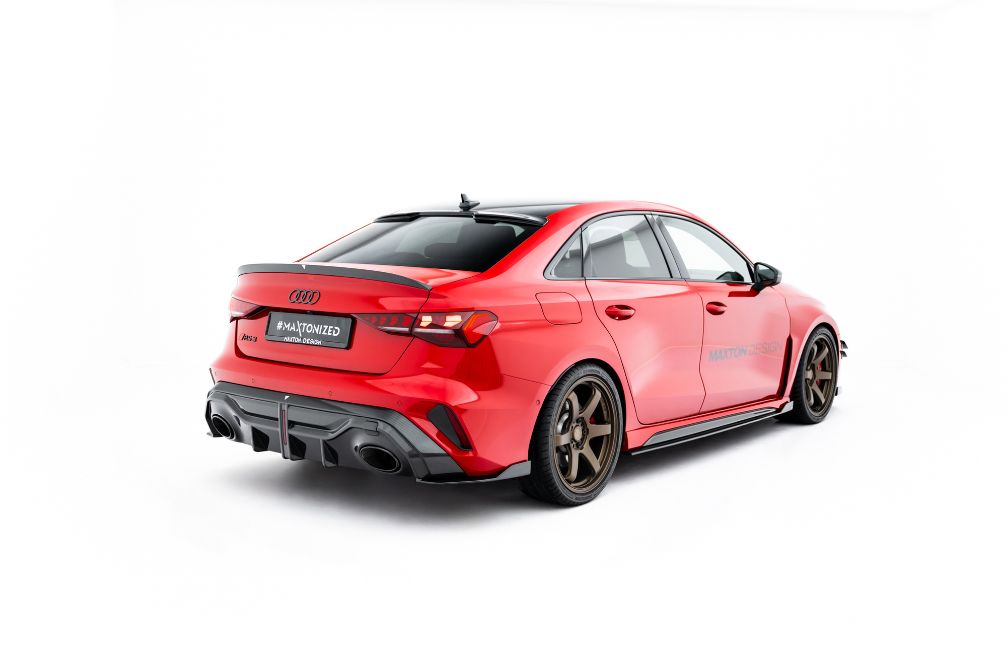 Estensione spoiler in carbonio V.2 Audi RS3 / S3 / A3 S-Line / A3 Berlina 8Y 2020-2024 - immagine 2