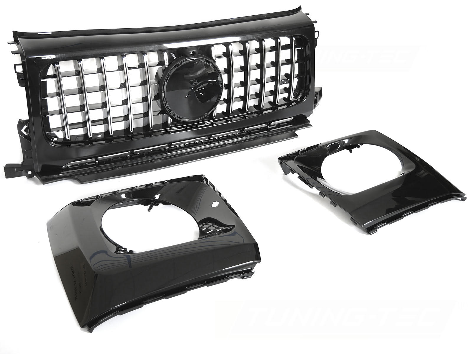 Griglia calandra anteriore Mercedes Classe G W464 2018-2024 Nero lucido e cromato