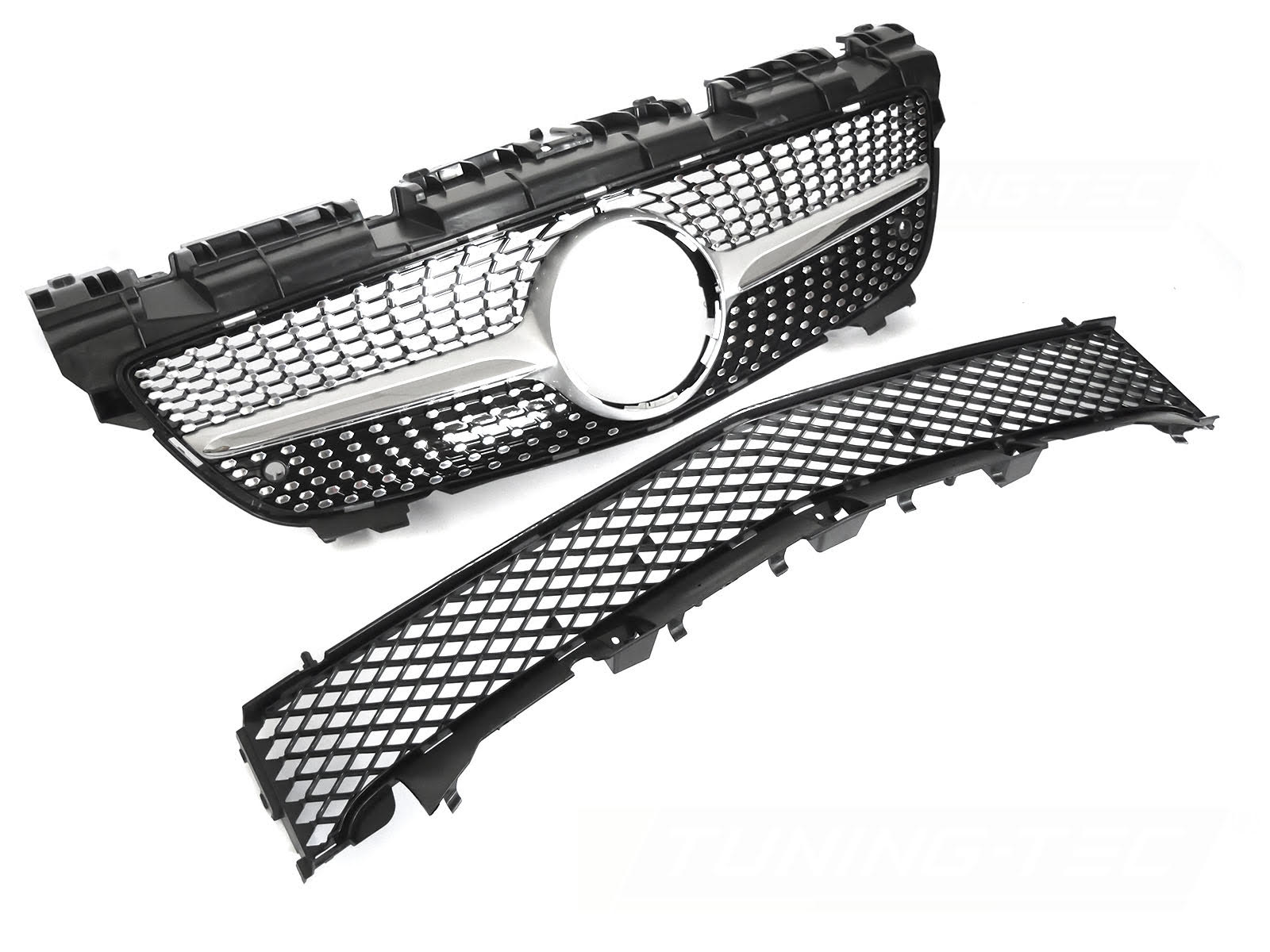 Griglia calandra anteriore Mercedes SLK R172 2011-2015 Argento e Cromata