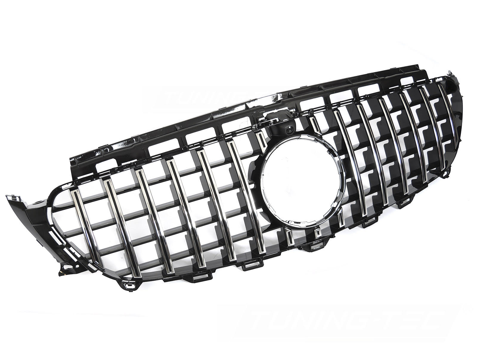 Griglia calandra anteriore Mercedes Classe E W213 / S213 2016-2019 Nero lucido e cromato