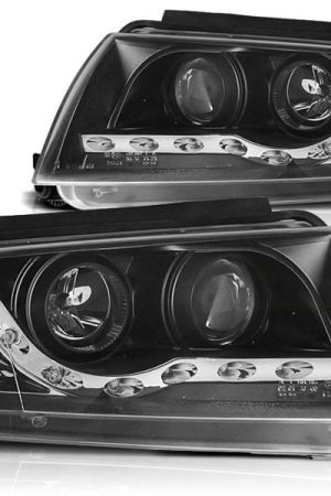 Fari Led stile luce diurna Skoda Fabia 1999-2008 Neri