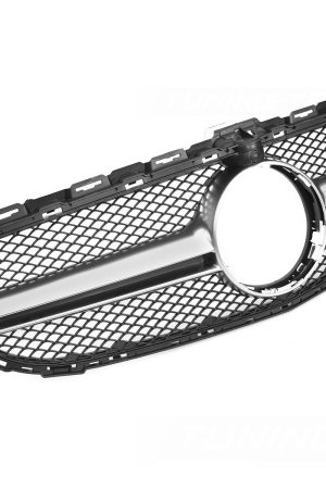 Griglia calandra anteriore Mercedes W205 14-18 / S205 14-18 / C205 15-18 / A205 16-18 Nero lucido e Argento