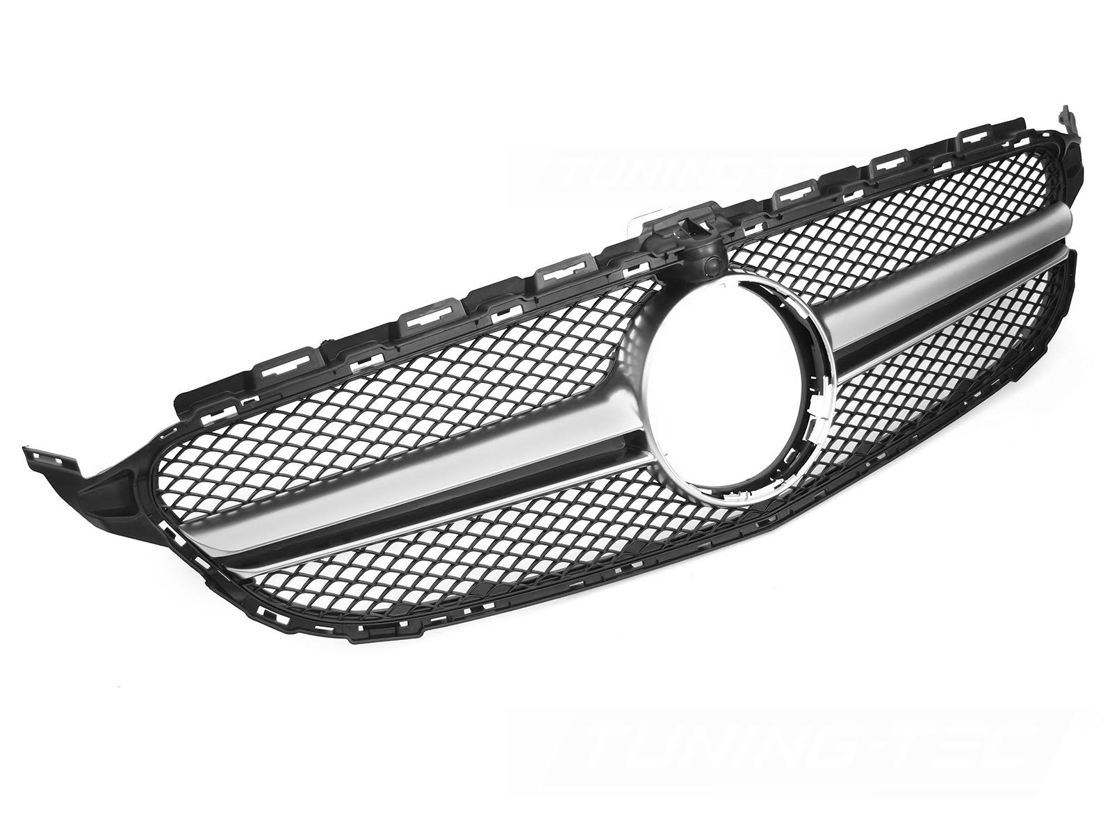 Griglia calandra anteriore Mercedes W205 14-18 / S205 14-18 / C205 15-18 / A205 16-18 Nero lucido e Argento