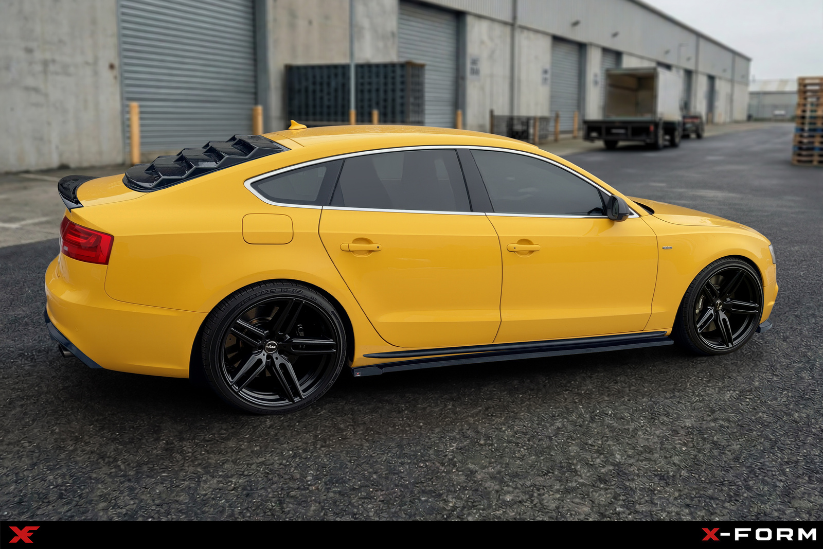 Minigonne Sottoporta Sportive Audi A5 8T Sportback 2007-2016 Nere lucide
