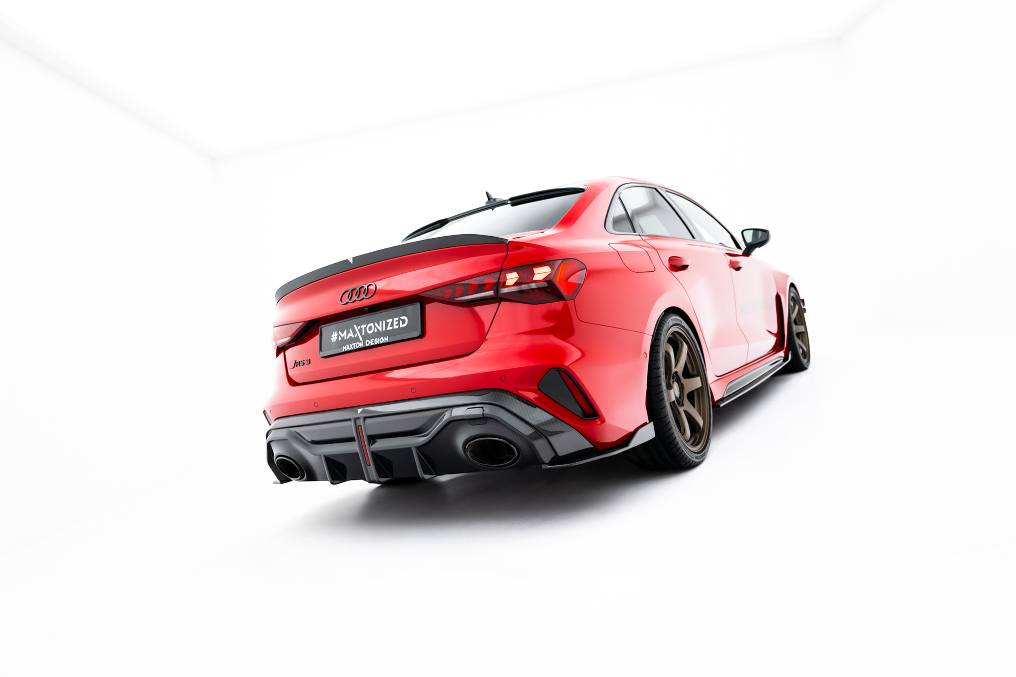 Estensione spoiler in carbonio V.2 Audi RS3 / S3 / A3 S-Line / A3 Berlina 8Y 2020-2024 - immagine 3