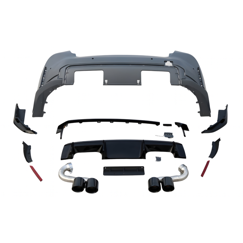 Paraurti posteriore BMW Serie 3 G20 Look G80 2 uscite doppie