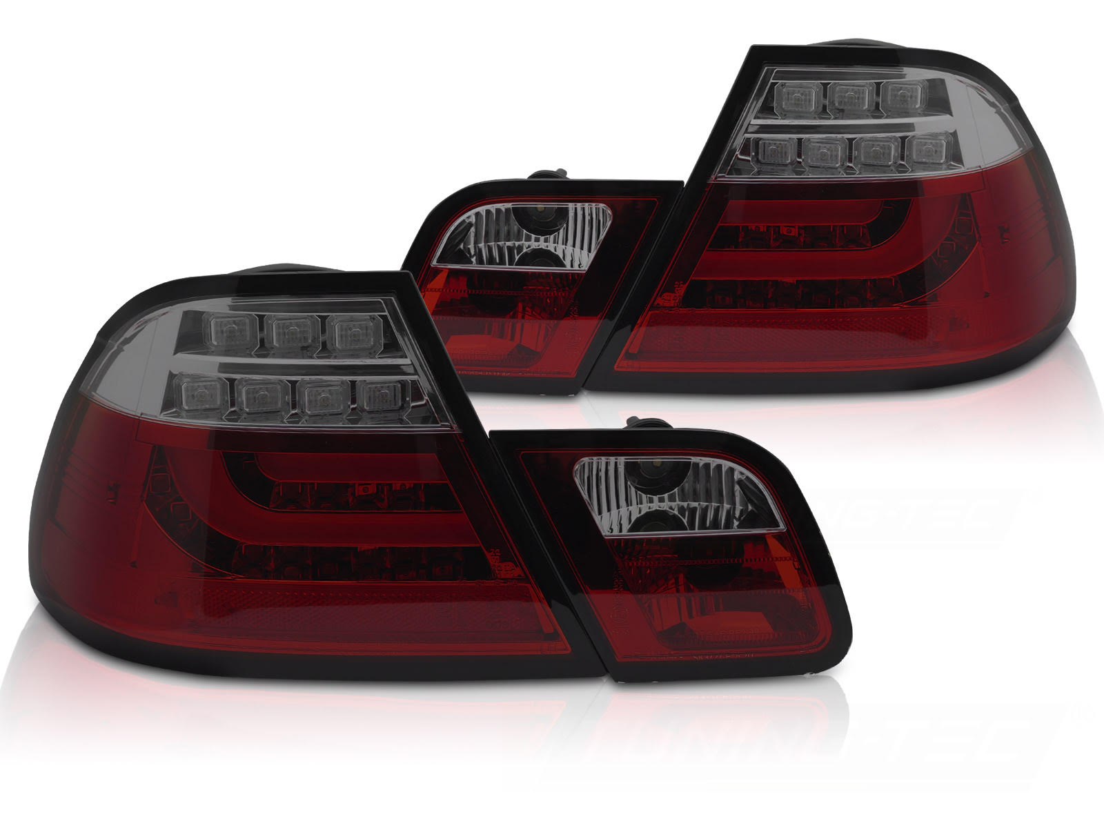 Coppia fari a Led posteriori BMW Serie 3 E46 Coupé 1999-2003 Rossi Fume